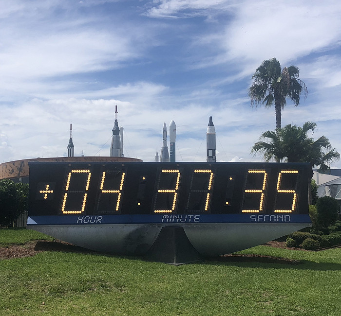 The famous countdown clock at NASA