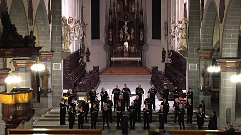 Performing as part of a Europe music tour in Venice