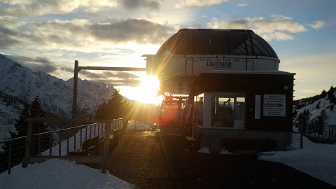 A beautiful sunset in Tonale from one of our student ski trip groups