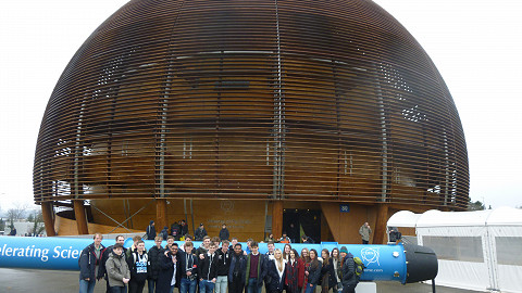 educational tour group in CERN