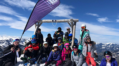 school ski trip group in Flachau Austria